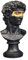 ECYC Griechische David-Statue, Maske, David-Büste, Kunstharz-Skulpturen, Figur, moderne Dekoration für Zuhause, Büro, Schreibtisch, Schwarz, 40 cm