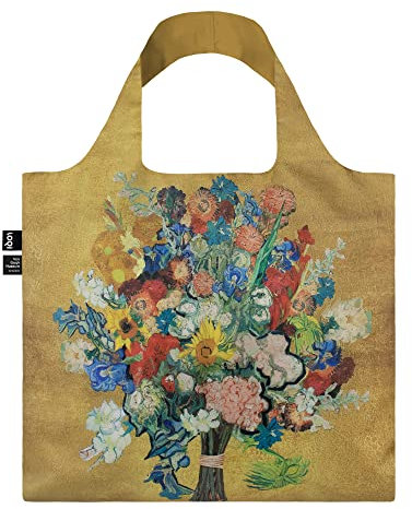 LOQI Van Gogh Bouquet Tasche zum 50. Hochzeitstag, Gold, bunt, Zeitgenössisch