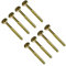 TERF® M6 X 150mm Furniture Joint Connector Bolts M6 (6mm) X 150mm Barrel Bolts Hex Allen Key Socket Flat Head Connector Bolt Screw Zinc Yellow Finish for Crib Baby Bed Cots Furniture - Pack of 8