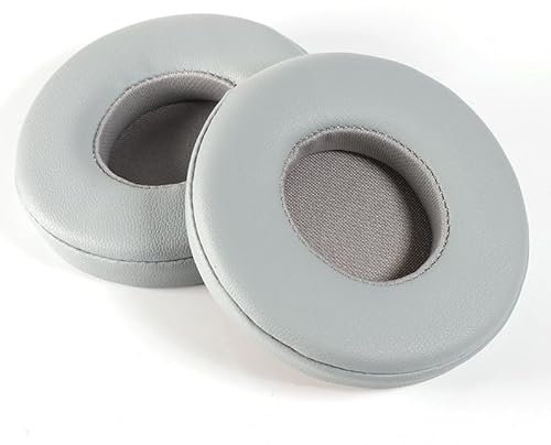 Coprire i padiglioni auricolari ultra-morbido Sostituzione cuscinetti auricolari Cuscino auricolari per Beats Solo 3 auricolari per Beats Solo 2 (Grigio)