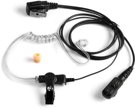 SUNDELY® Auricolare compatibile con HYT Hytera Radio PD580 PD700 PD702 PD705 PD708 PD752 PD780 PD782 PD785 PD788 PD790Ex PD792Ex PD982 PT580 UL913 Walkie Talkie Acoustic Tubo & PTT Multi-pin