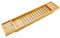 Pkge Bamboo Wooden Bath Rack Bathtub Caddy Tray | Bathroom Accessory Bath Shelf, Bathroom Storage Organizer | Bathroom Shelf Caddy, 70 x 14.5 x 7.5 cm (Natural)