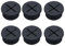 Leliafleury Cable Cord Grommet 6Pcs 20mm Wire Hole Cover Rubber Grommets Wire Cable Grommet Desk Grommets for Office Home Desk Table Wire Organizer (Black)