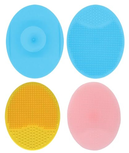 3 piezas Cepillo de Limpieza Facial de Silicona,Cepillo Limpiador de Maquillaje, Almohadilla de Limpieza,Exfoliante Facial para Niñas Hermanas Mejores Amigas Mujeres