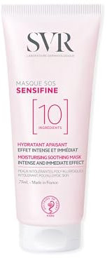 SVR - Sensifine Masque SOS - Gamme Sensifine – Masque hydratant et apaisant – Pour peaux sensibles, réactives ou polyallergiques – Vitamine B12, Panthénol, Huile de Babassu – 75 ml
