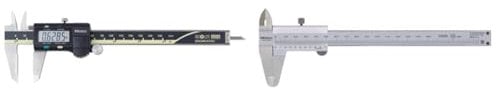 Mitutoyo 500–196–30 Absolute AOS Digimatic Digitaler Elektronischer Messschieber 150 mm & 530-122 Präzisionssattel mit Feststellschraube DIN 862, Messbereich 0-150mm