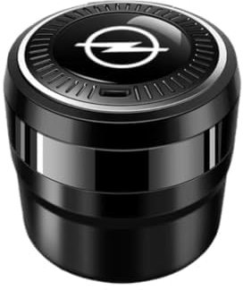 1PC Auto-Aschenbecher für Opel Corsa D 5-door 2006-2010, Tragbarer Aschenbecher mit Deckel Leicht zu Reinigen Vielseitiges Autozubehör für Auto Reisen Zuhause Büro und Camping,Black