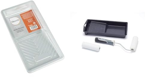 SGOOD 4 5 Paint Tray Liners & 103022202 Ultimate Woodwork Mini Gloss Roller Set with Tray and Frame, 4