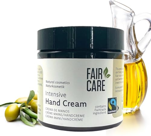 FAIR CARE Handcreme Olive 100ml - Intensive Hautpflege mit Fairtrade-Olivenöl - Vegane und Nachhaltige Handpflege