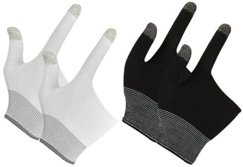 POPETPOP 2 Pairs Gaming Gloves, Breathable Finger Gloves for Mobile Gaming Touchscreen Gaming Gloves for Sweaty Hands