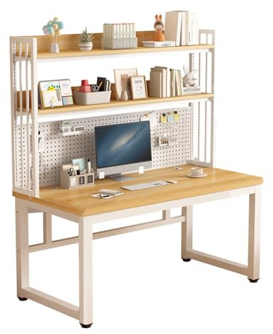 WRYsqbhjyb Computertisch mit Stecktafel, Gaming-Schreibtisch mit Regalen, Aufbewahrung und Organisation, PC-Gaming-Schreibtisch, Stehpultzubehör für Das Home Office(31.4x19.6x68.8in)