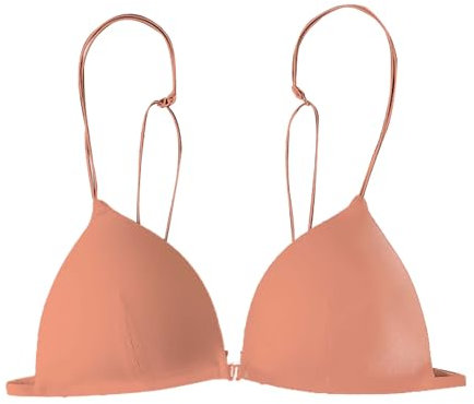 Luckywaqng Stretch Triangle Bralette & Lingerie, Rose Gold, L