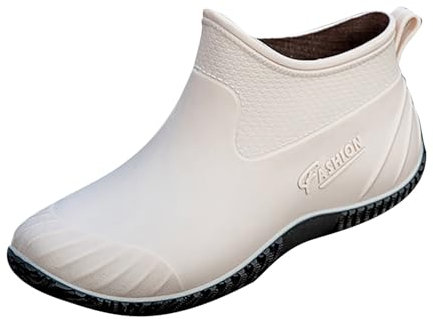 Hefiauo Scarpe da Pioggia da Stivali di Gomma Scarpe da Pioggia alla Scarpe Antiscivolo Stivali X La Pioggia (A, 36)