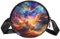 Eslifey Crossbody-Tasche für Damen, Cosmic Swirling Clouds Round Crossbody Wallet Circle Crossbody Geldbörse Clutch Handtasche, mehrfarbig, 7x1.8 in