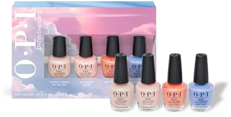 OPI'm Dreaming Mini Nail Lacquer Gift Set - Shimmery Sheer Mini Nail Polish Set - Chip Resistant & Quick Dry Nail Polish (4 x 3.75ml)