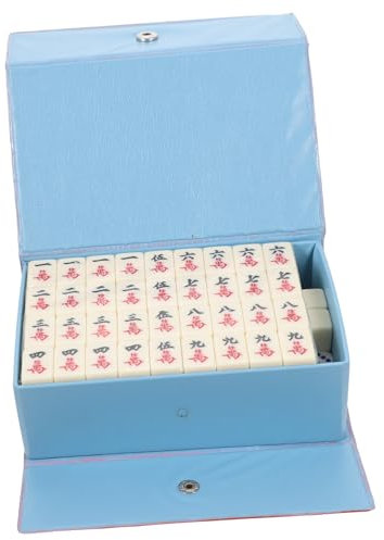 JOINPAYA Mini Mahjong Spiel Set Tragbares Reise Mahjong Set Chinesisches Nummeriertes Für Zuhause Und Outdoor-aktivitäten