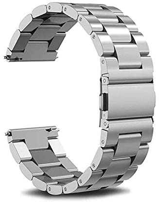 Uhrenarmband aus Edelstahl für Suunto 9/Ambit 3 Vertical/Spartan Sport HR, Metall-Uhrenarmband, Armband, 24 mm, schwarzes Armband