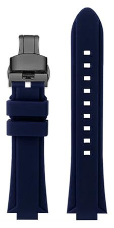 SYFCSEW Bracelet de montre en caoutchouc de silicone compatible avec Maserati Trident R8821108039 R8821108038 Bracelet de sport personnalisé 21 mm 24 mm, 21mm, Agate