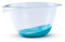 C&S Homestore 2ltr Heavy Duty Plastic Mixing Bowl with Non Slip Teal Base, Handle and Pour Spout, Meal Prep, Baking, Cooking