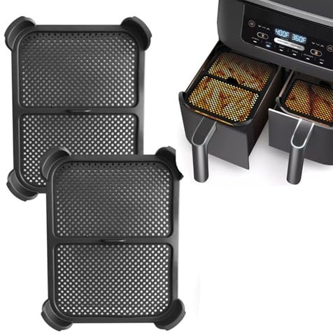 2 Pezzi Paraschizzi Friggitrice Ad Aria Paraspruzzi Ninja AF400EU, Silicio Protezione Antispruzzo per Friggitrice Ad Aria Compatibili Con Ninja Friggitrice Dual Zone AF400EU AF451EU DZ401