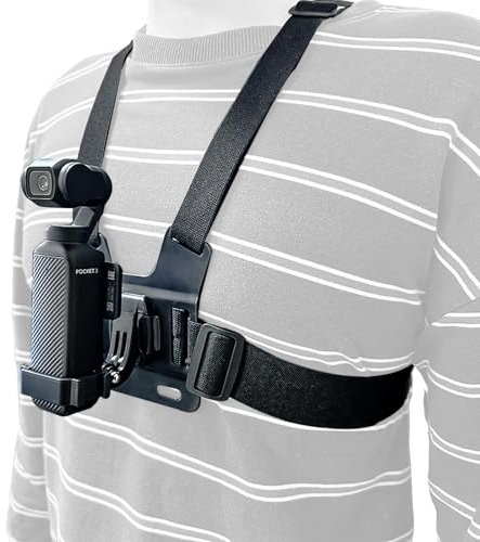 Osmo Pocket 3 Adjustable Chest Mount Harness, Chest Strap Body Mount Accessories Compatible with DJI Osmo Pocket 3 Cameras Attachments