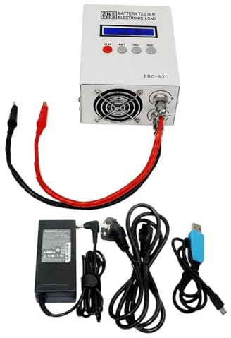 Tester batteria multifunzione con carico elettronico – Tester di capacità per batterie al litio/piombo acido – Tester circuito 5A carica 20A scarico EBC-A20