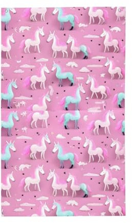 Flagge mit vielen Einhörnern, 90 x 152 cm, Outdoor-Flagge, individuelle Innen- und Außendekoration, personalisierte Flagge