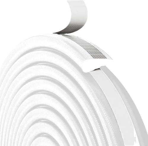 Junta de puerta en forma de cuña, cinta de sellado para marco de puerta, autoadhesiva, para aislamiento acústico, resistente al viento (blanco, 3 m)