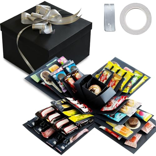 Überraschung Box,5-lagige Kreative Geschenkbox Explosionsbox,Kreative Explosions-Geschenkbox,DIY Handgemachte Überraschung Box für Valentinstagsgeschenke, Geburtstag, Hochzeitstag