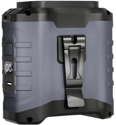 Waist Fan, Handheld Cooling Device, 16000rpm Strong Airflow, 5-Speed verstellbar, 3,39 x 1,81 x 3,86 Zoll, für Camping, Hiking, Daily Work, Bau, Reisen