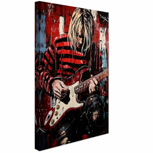 AREDE Bilder Wanddeko auf Leinwand Klang der Rebellion Art Decor Wohnzimmer Deko Zimmer Wandbilder Modern Bild | 60 x 40 cm | Fertig zum aufhängen