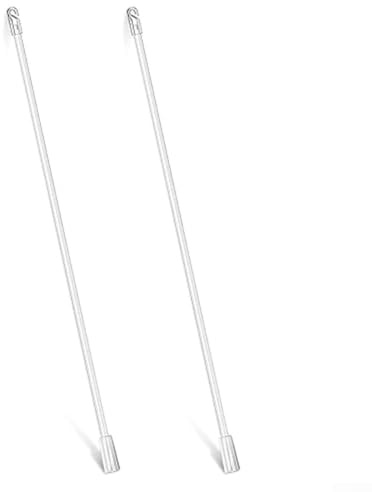Transparente Acryl-Stäbe für Jalousien, 2 Stück, 43,2 cm, Vorhang-Zugstangen mit bequemem Griff und einfachem Haken