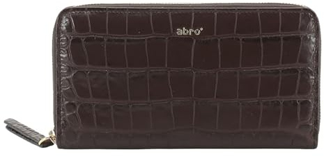 Abro Leder Geldbörse Leather Cocco Mondial Wallet Dark Brown Dunkelbraun