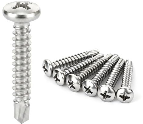 Vis Autoforeuses Inox 100 pc – M4.2x25mm Torx Tête Bombée | 100 vis autoforeuses inox M4.2x25mm – tête bombée Torx, autoperceuses. Pour métal, bois, placo, aluminium