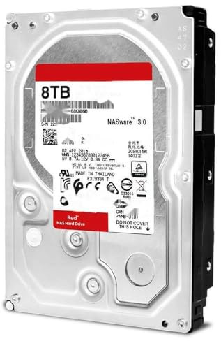 HDD For Red 8TB 3.5 SATA 6 Gb/s 256MB 5400RPM For Internal Hard Disk For NAS Hard Drive For WD80EFAX
