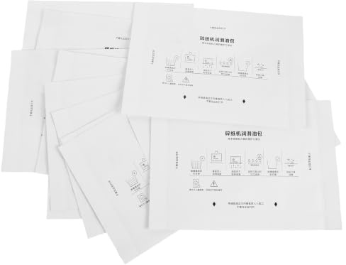 Generic Paper Shredder Sheets for Cleaning Blades and Enhanced Performance 12pcs White Paper Oil Sheets for Crosscut and Fine Cut Machines Suitable for Home and Commercial Use