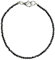 I-be, Schwarzes Spinell Armband schwarz silbriger Schimmer Ø 2 mm, 925 Sterling Silber Karabinerverschluss, Länge 18,5 cm 506602/si/18,5