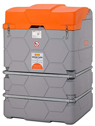 CUBE-Dieseltank, Outdoor Basic, Volumen 1500 l, mit Elektropumpe 56 l/min.