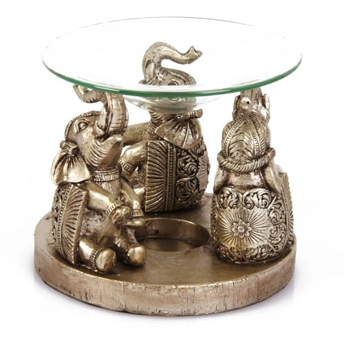Widdop Shabby Chic Raised Trunks Elephant Oil Burner