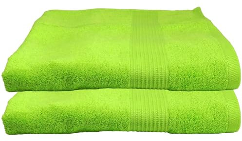 Julie Julsen 2er Pack Duschtuch 23 Farben erhältlich weich und saugstark 500gsm Öko Tex Apfelgrün 70 x 140 cm
