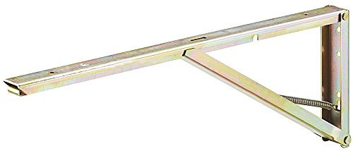 Tischverlängerung-Konsole Klappkonsole Tisch - Klappträger klappbar - H3050 | Metall gelb chromatiert | 380 x 25 x 120 mm | Möbel-Beschlag Tragkraft 40 kg | 1 Stück - Stahl Tischbeschlag Verlängerung