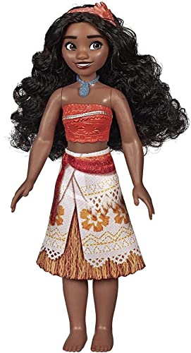 Hasbro Disney Prinzessinnen Disney Prinzessin Schimmerglanz Vaiana Modepuppe mit glitzerndem Rock, Haarband und Halskette, ab 3 Jahren, Rosa, E6737ES3