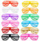 Amosfun 24 stücke Shutter Brille lustige Party Brille Kunststoff weihnachtsfest New Year Party Supplies Kinder Erwachsene Spielzeug (zufällige Farbe)