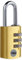 Yale YE3CB/28/126/1/GO - Standardschutz - Aluminium-Kombinationsvorhängeschloss Gold 28 mm - Stahlbügel - 3-Zahlenschloss