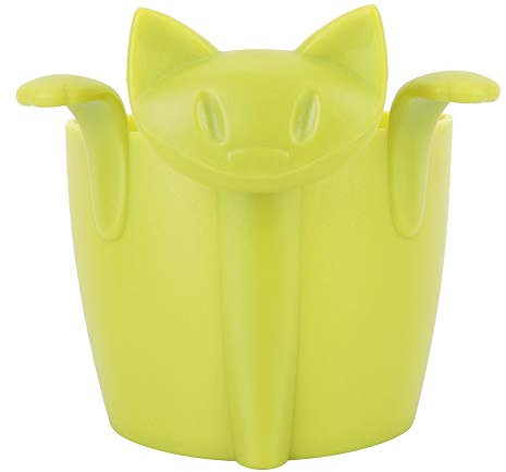 Home Office Nette Katze Form Silikon Tee-Ei Teesieb Filter Tee-Set Zubehör(Grün)