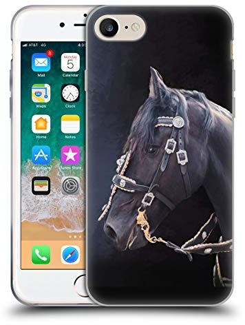 Head Case Designs Offizielle Simone Gatterwe Friesisches Pferd Pegasus Und Einhoerner Soft Gel Handyhülle Hülle kompatibel mit Apple iPhone 7/8 / SE 2020 & 2022