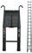6.2m Telescopic Ladder Extendable Ladder Aluminum Ladder with Detachable Hook Non-Slip Portable Folding Ladder 150kg Max Load Black