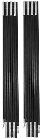 Poteau de Tente de Camping, 2PCS 4.48M Fibre de Verre légère Multi-Sections tiges de Support extérieures Kit de Cadres d'auvent pour Tente de Camping auvent, Tige d'auvent extérieur