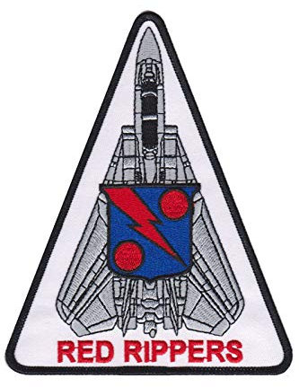 Aufnäher, Motiv: Us Navy Vf 11 Red Rippers Fighter Squadron, bestickt, zum Aufbügeln, Souvenir, Zubehör