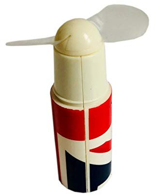 Union Jack Handheld Portable Mini Fan - Red White Blue - British Flag Souvenir from London England UK - for Home, Office, Travel, On The Go